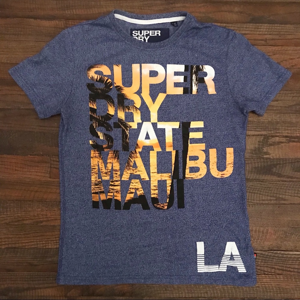 SUPERDRY Vintage Malibu Blue Sunset Graphic Medium